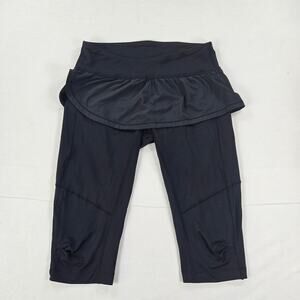 Lululemon Spin It To Win It Crop Leggings Skirt‎ Combo in Black Women's Size 8